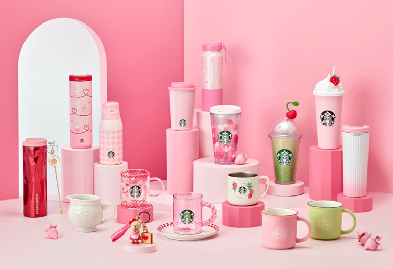 親子【新品未使用】Starbucks パールピンクセット♡タンブラー＆ボトル♡